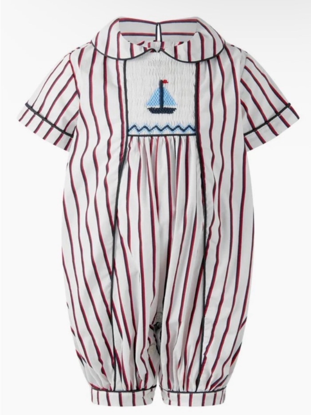 Rachel Riley Sailboat Smocked Babysuit 12M